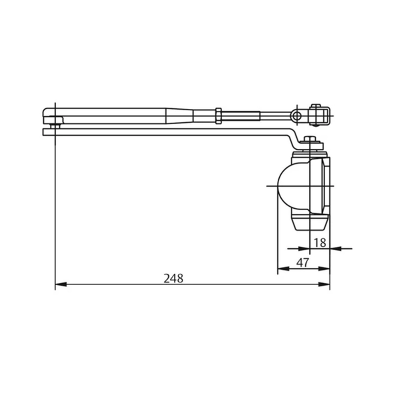 Автомат за затваряне на врата с декоративен капак цвят сребрист - ASSA ABLOY DC120-DEV1
