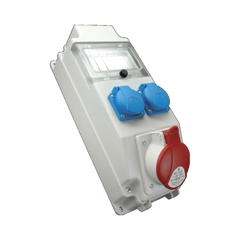 Panel with 2xSchuko 16A + 1xContact 3P+N+PE 16A, wired for RCD - ROS5/x-12/S 10007342