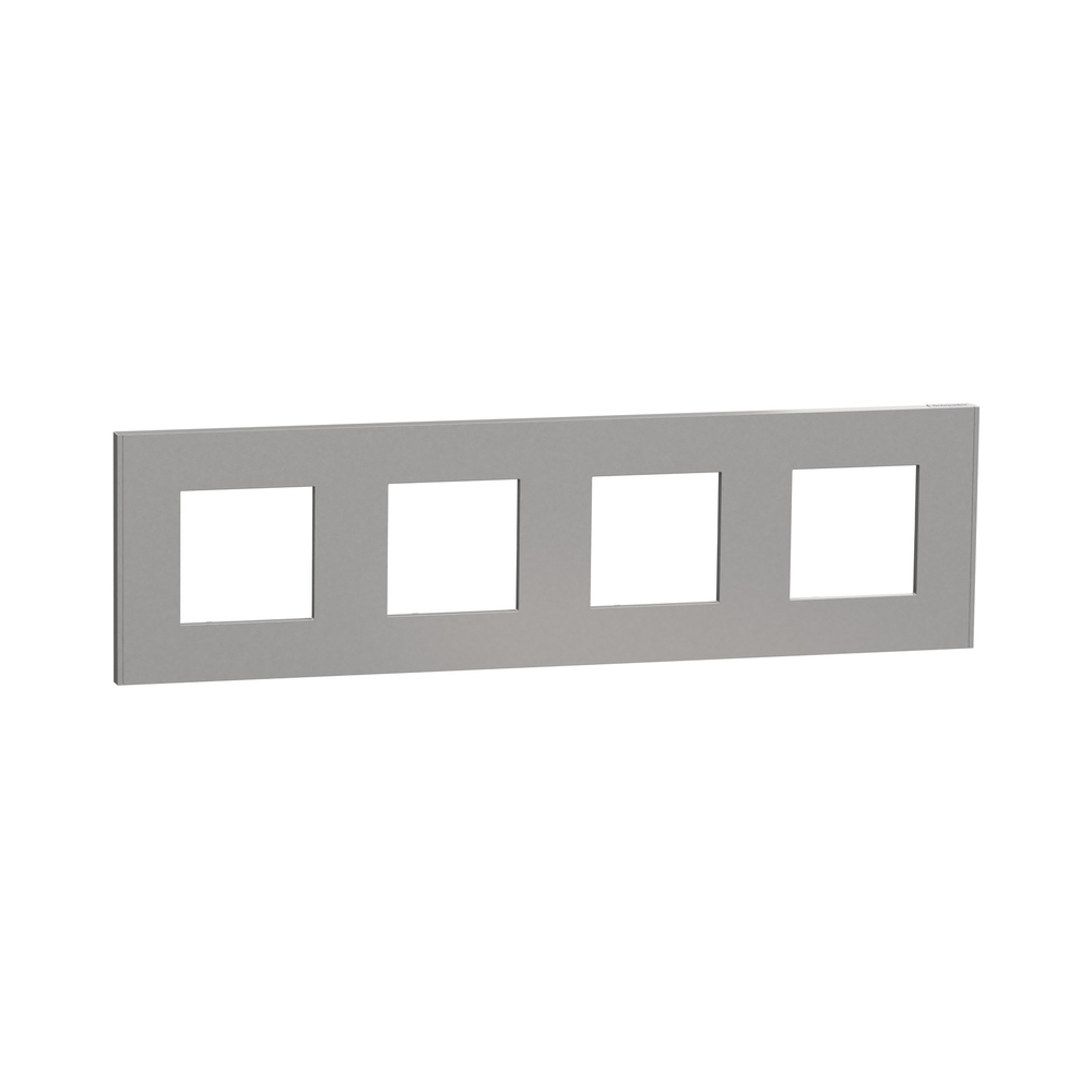 Рамка 4x 2M Алуминий Unica Deco Essential - Schneider Electric Unica NEW NU600830
