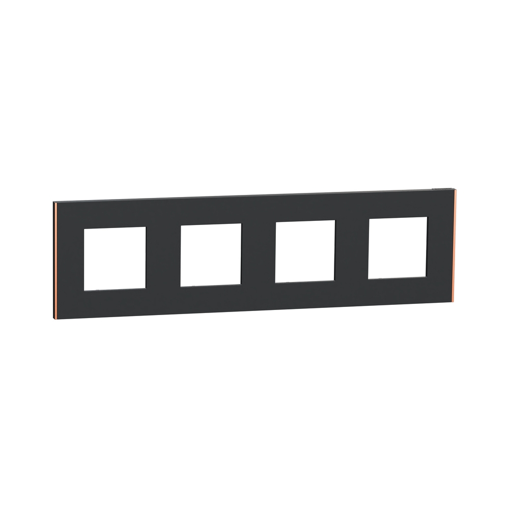 Рамка 4x 2M Антрацит/мед Unica Deco Subtle - Schneider Electric Unica NEW NU600841