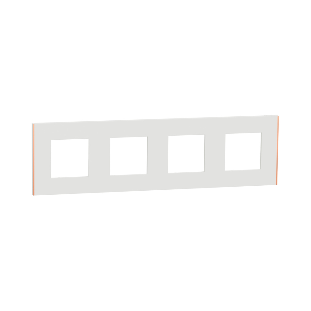 Рамка 4x 2M Бял/мед Unica Deco Subtle - Schneider Electric Unica NEW NU600842