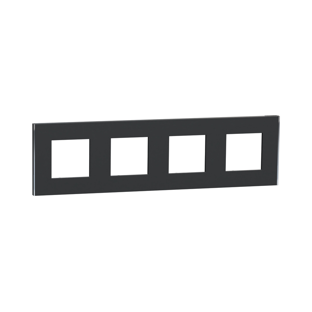 Рамка 4x 2M Антрацит/сребро Unica Deco Subtle - Schneider Electric Unica NEW NU600843