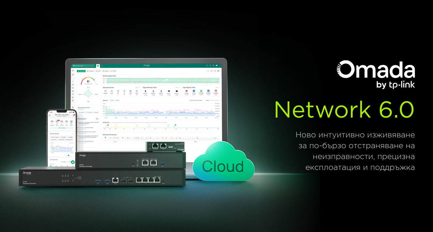 Omada Network 6 - Ново интуитивно изживяване за по-бързо отстраняване на неизправности, прецизна експлоатация и поддръжка